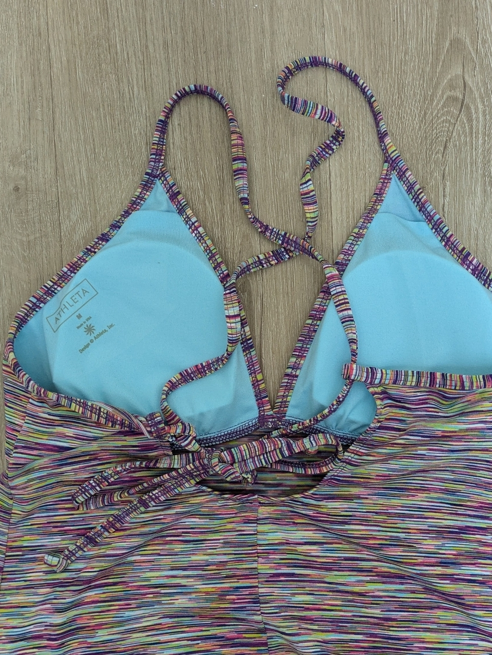 Athleta Space Dye Criss Cross Strap Athletic Dress Medium - Picture 5 of 6